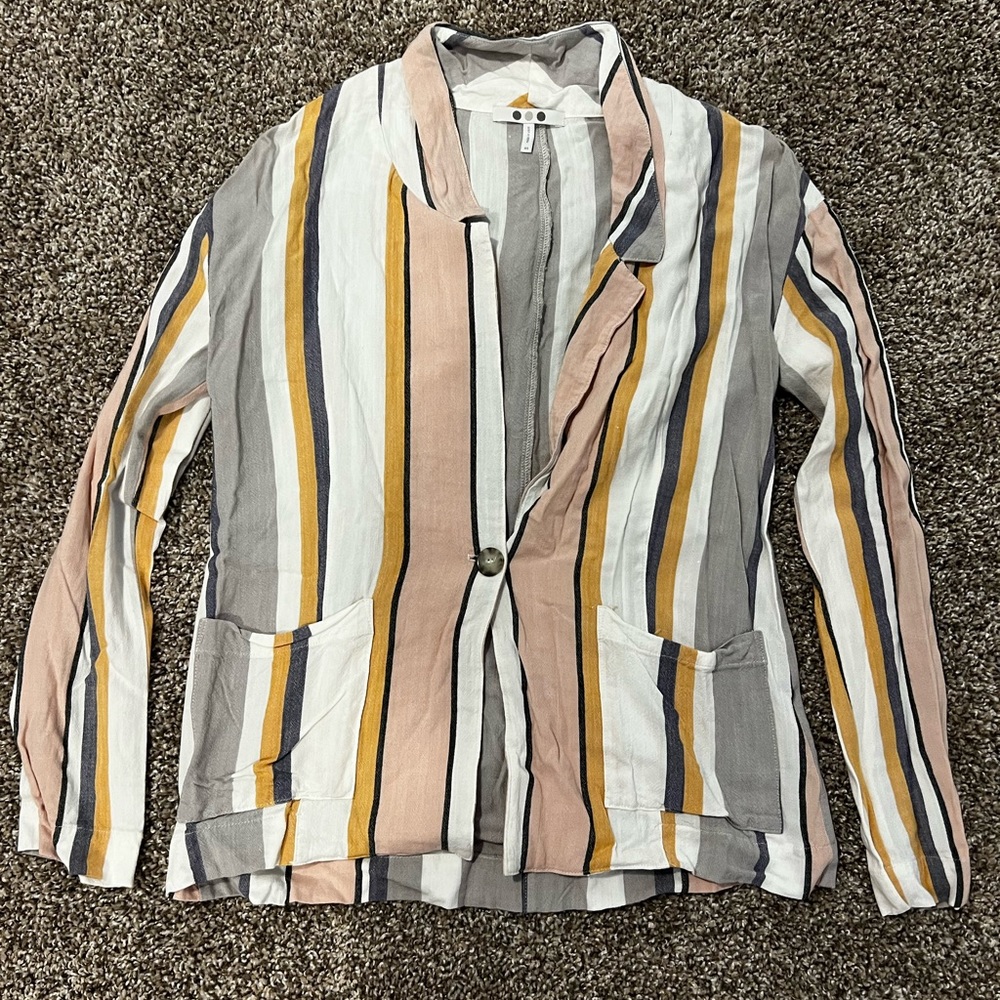 Multi-colored lightweight blazer. Size XS. Gently used.